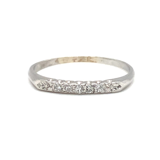 Circa 1930s Diamond Anniversary Band in Platinum