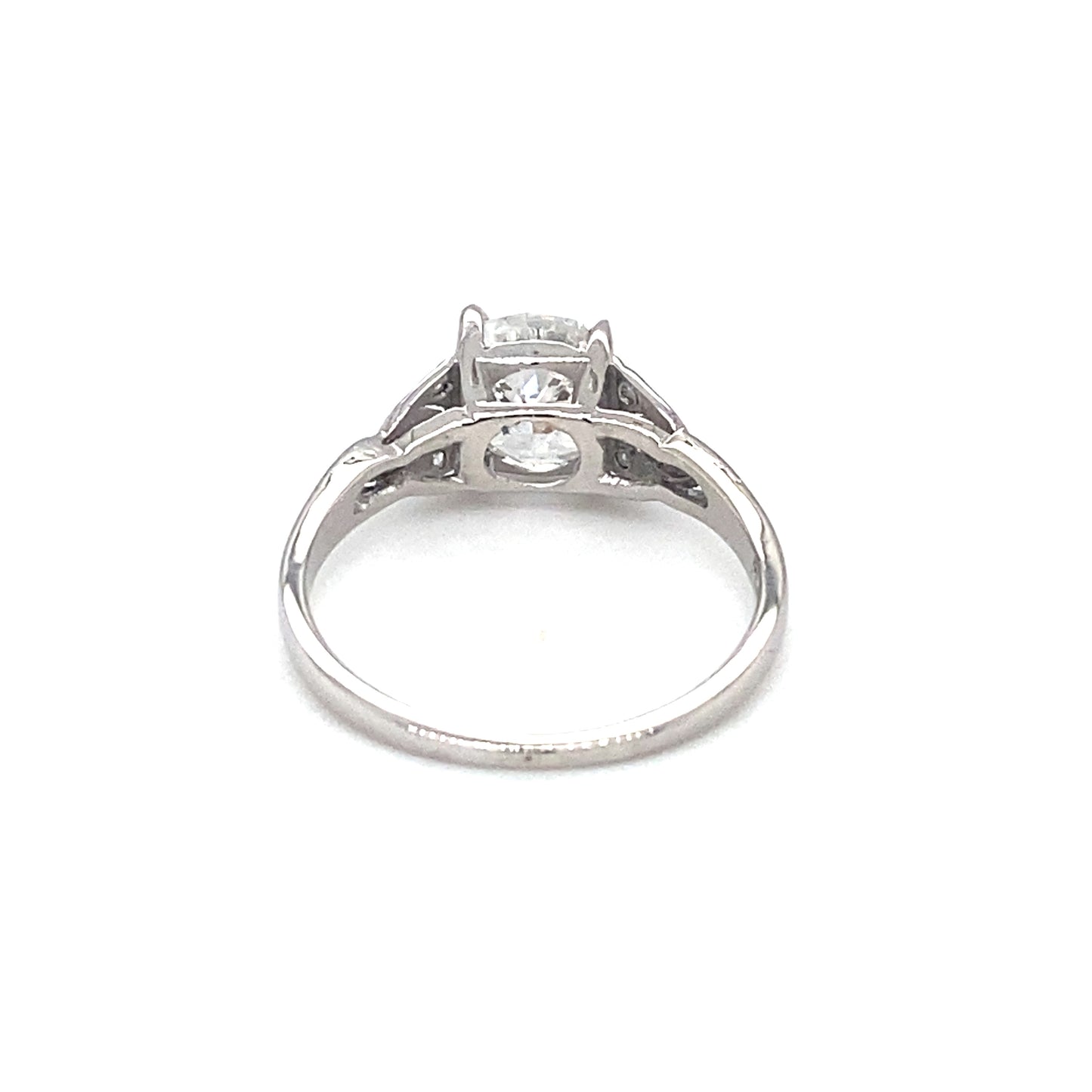 Circa 1920s Art Deco 1.0ct E Color Diamond Engagement Ring in Platinum