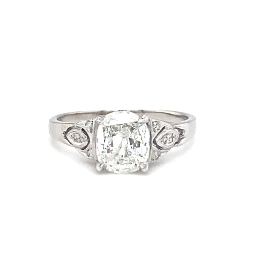 Circa 1920s Art Deco 1.0ct E Color Diamond Engagement Ring in Platinum