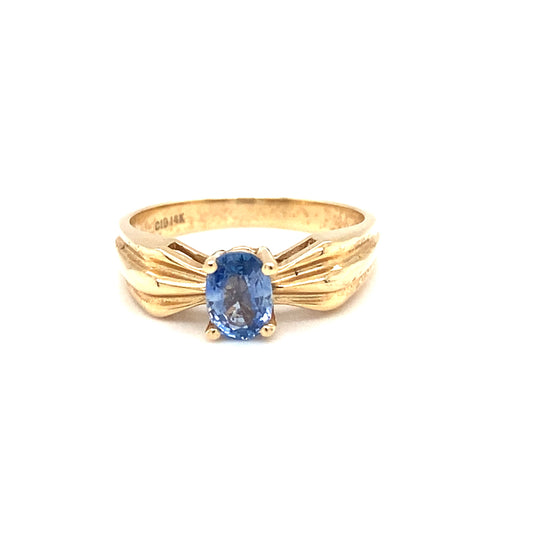 Circa 1990s 0.75ct Oval Tanzanite Ring in 14K Gold