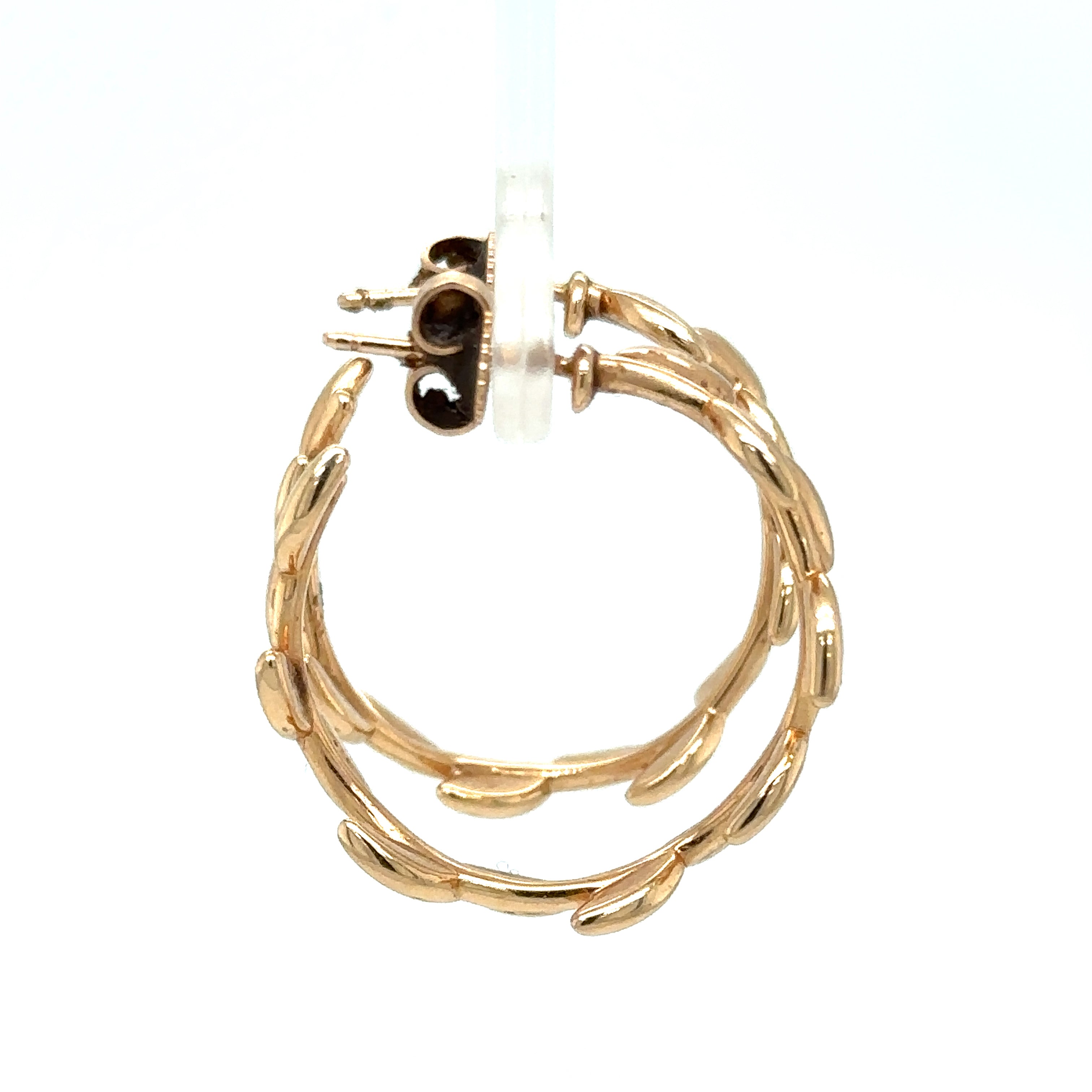 Tiffany olive leaf hoop earrings clearance