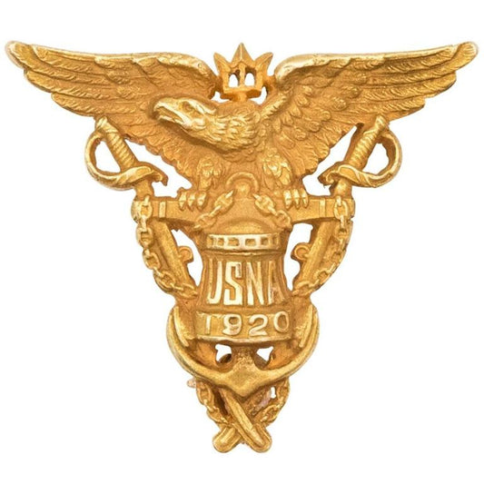 1920s US Navy Insignia Pin, 14K Yellow Gold