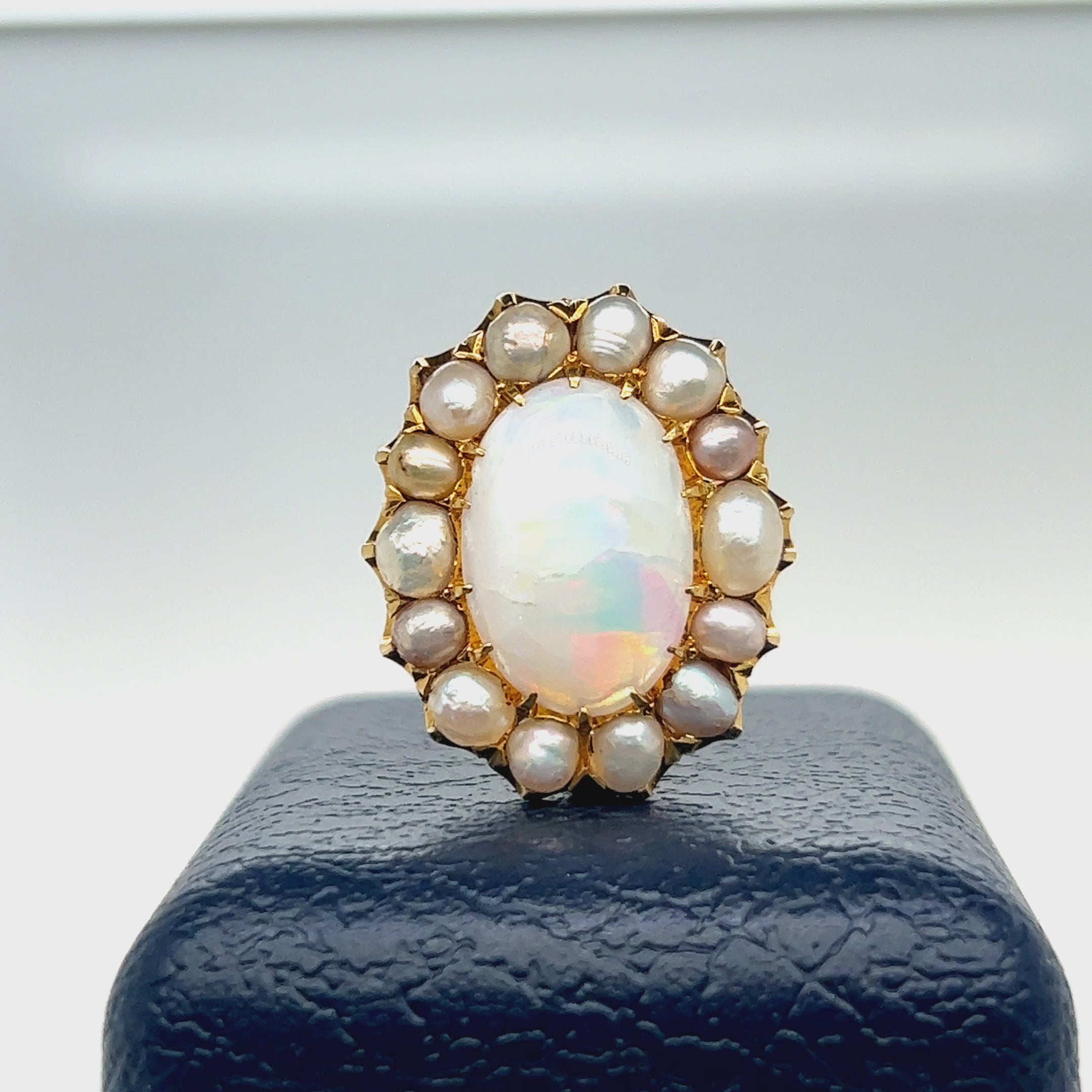 Circa 1900s 20K Yellow Gold Tiffany Co Pearl and Opal Brooch The Verma Group