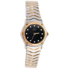 1990s Ebel 18K Yellow Gold, Stainless Steel & Diamond Watch
