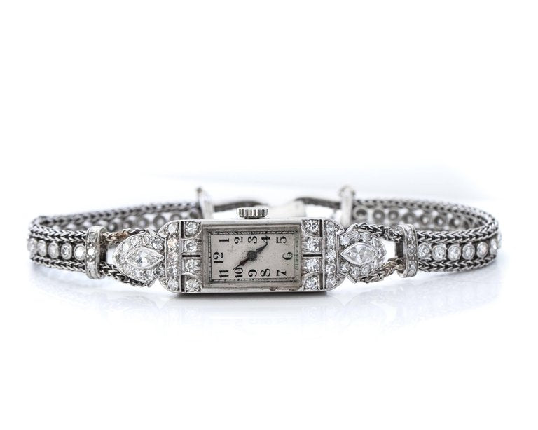 Concord Art Deco Diamond, Platinum Wrist Watch