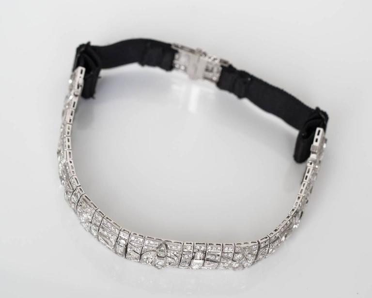 1930s Platinum, Diamond Choker Necklace