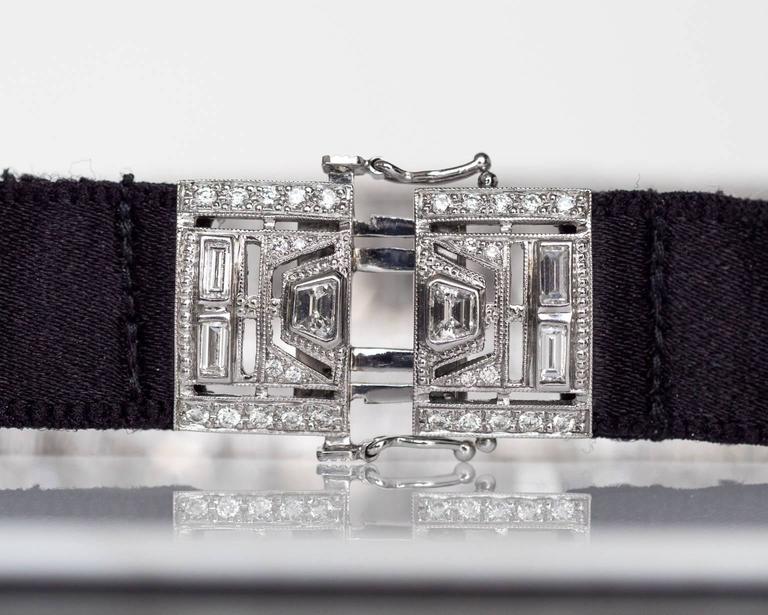 1930s Platinum, Diamond Choker Necklace