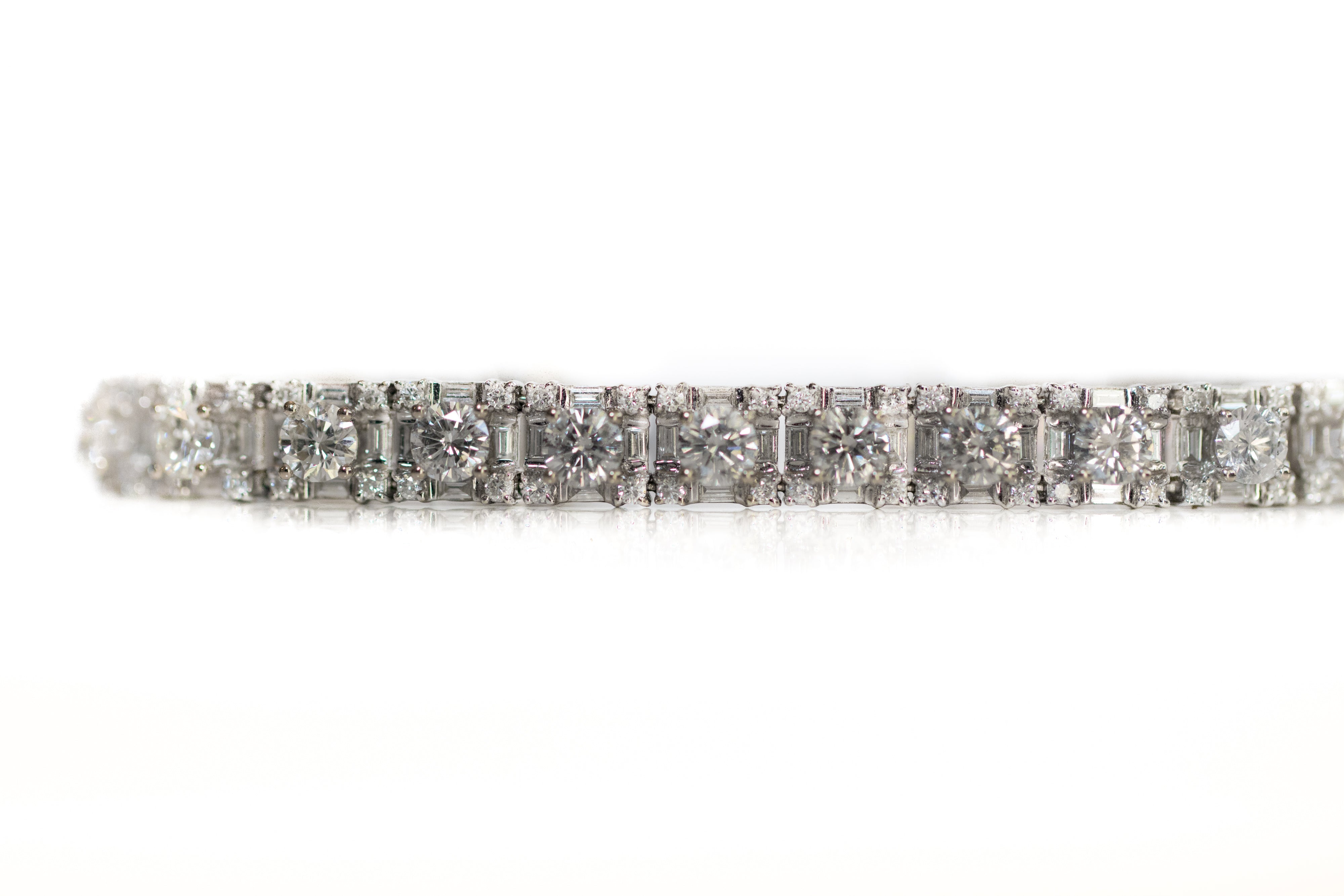 10 Carat  14K White Gold  Made in USA Lab Grown Tennis Diamond Bracelet  GHVS2SI1 Quality IGI Certified Friendly Diamond Bracelet For Women   Walmartcom