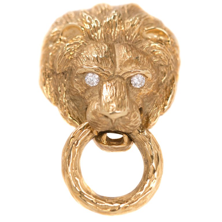 1960s Van Cleef & Arpels 18k Gold Lion Brooch