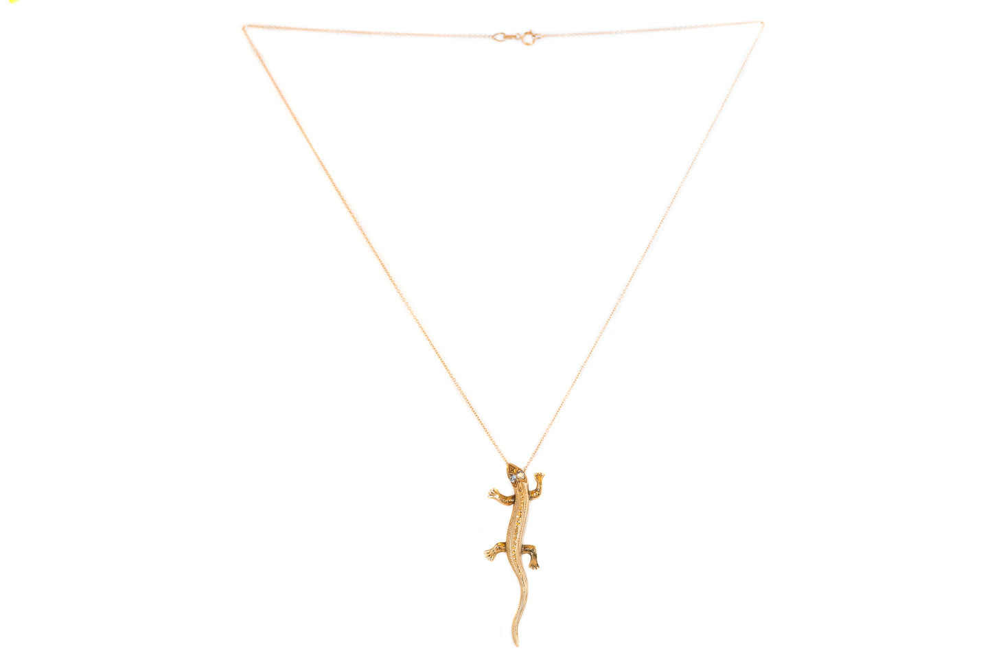 Chameleon 18k Rose Gold and Diamond Necklace