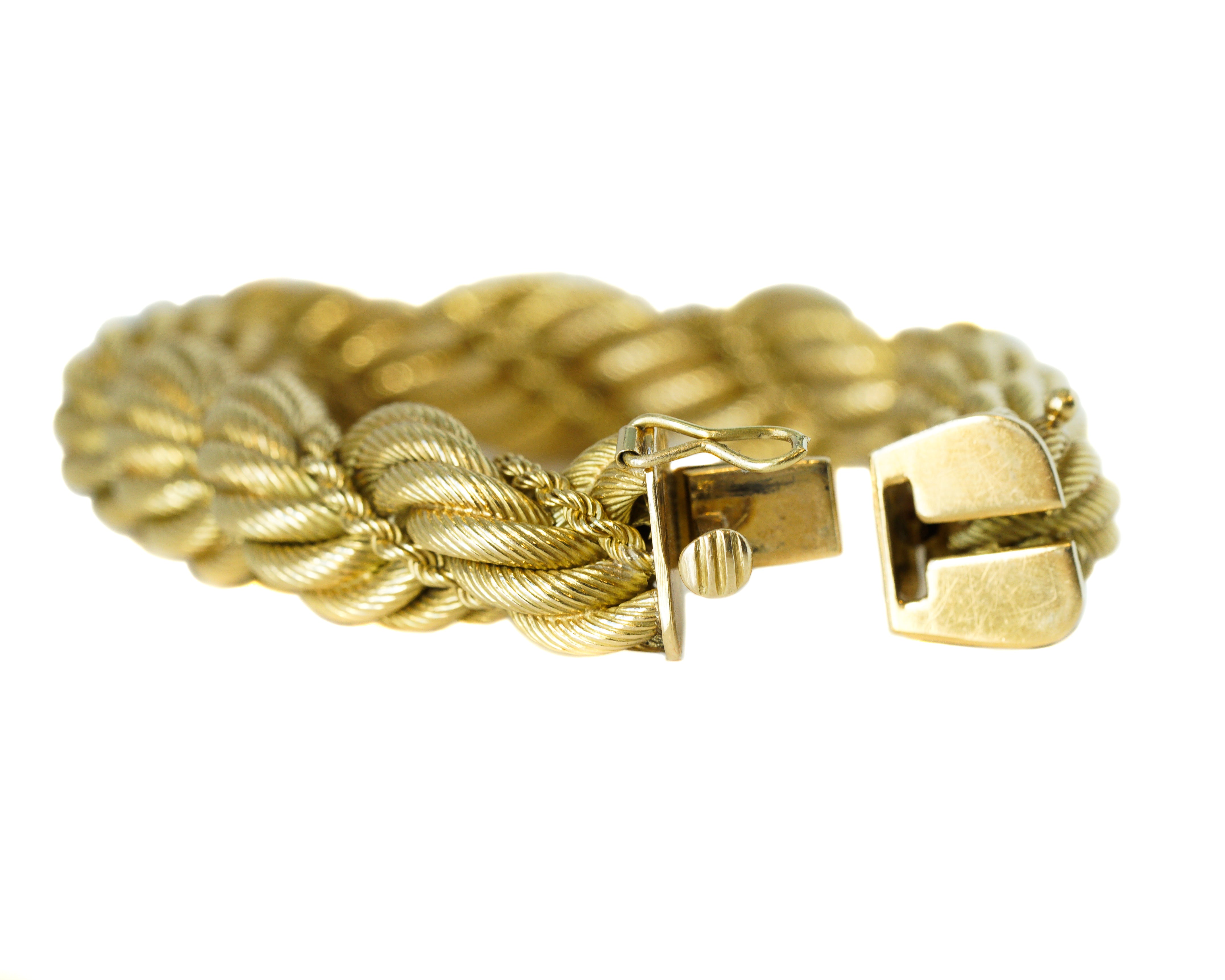 Tiffany & Co. Estate Gold Fancy Rope Bracelet