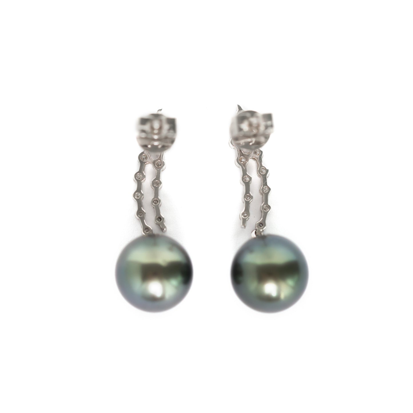 Diamond and Pearl Earrings and Pendant Set