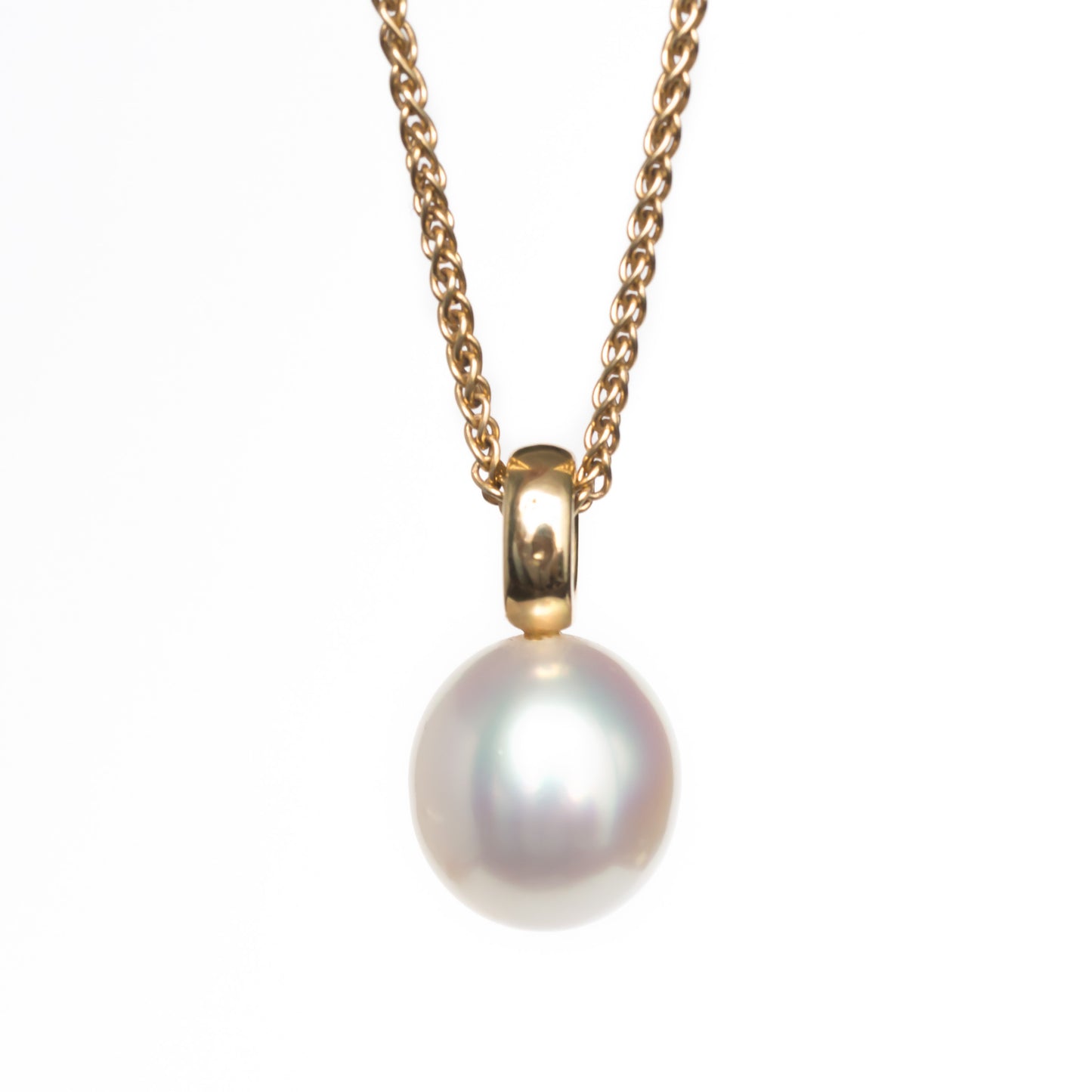 Yellow Gold Pearl Necklace