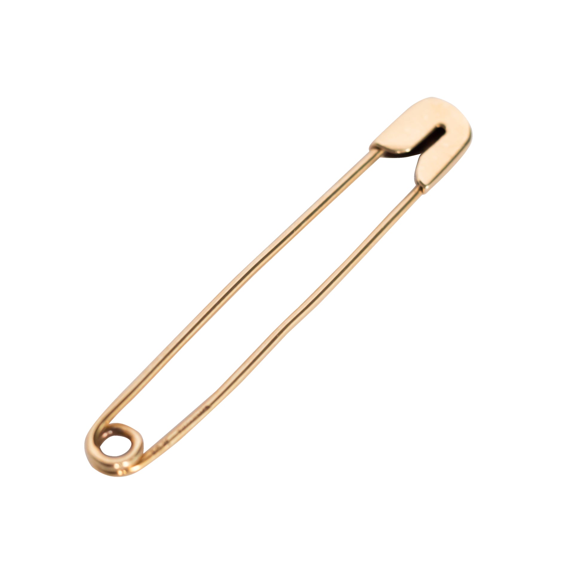 Tiffany and Co. Pave Diamond Gold Safety Pin Brooch For Sale at