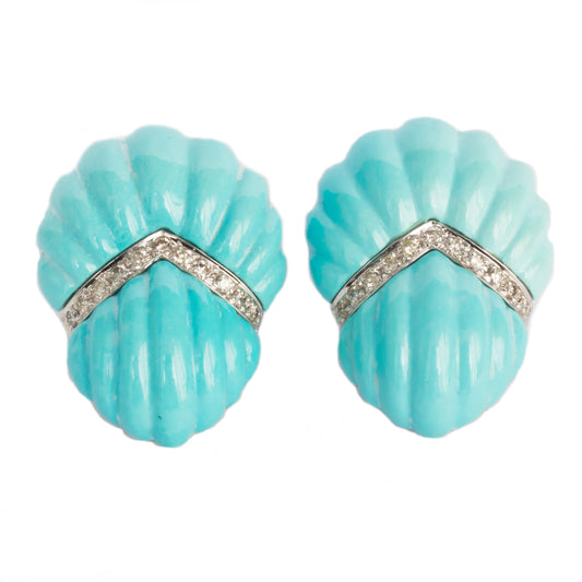 Turquoise 18k White Gold