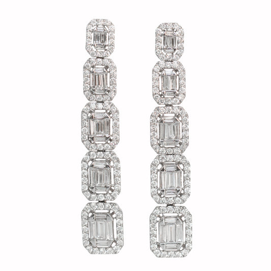 Diamond White Gold Earrings