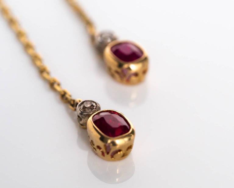 1890s 20K Gold, Diamond & Ruby Necklace