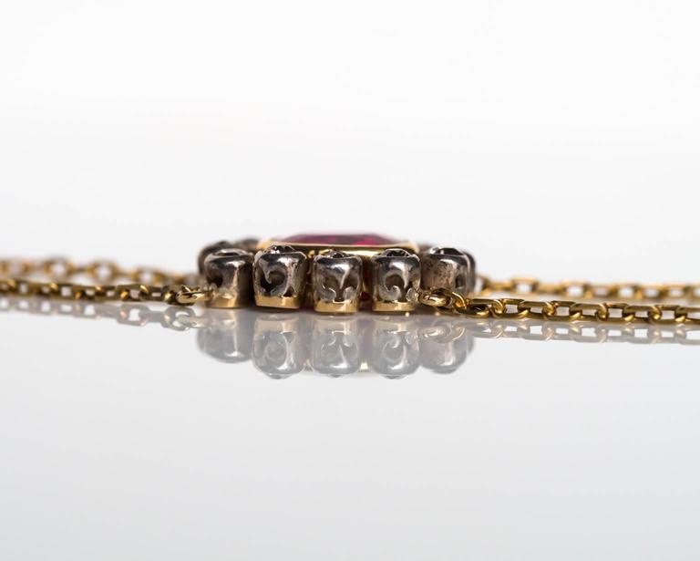 1890s 20K Gold, Diamond & Ruby Necklace