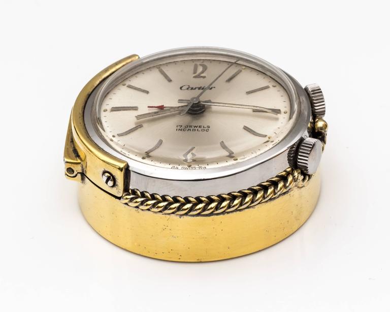 1950s Cartier Travel Alarm Clock