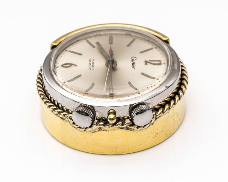 1950s Cartier Travel Alarm Clock