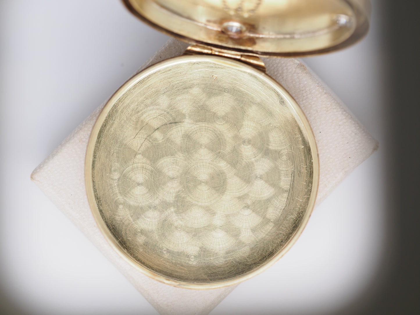 14K Yellow Gold Edwardian Pill Box Pendant with Diamonds