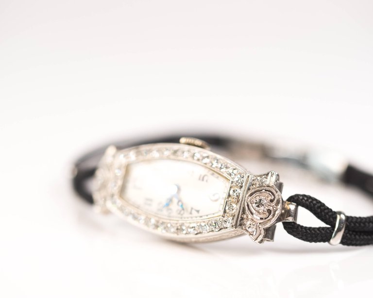 Concord Art Deco Diamond & Platinum Wrist Watch