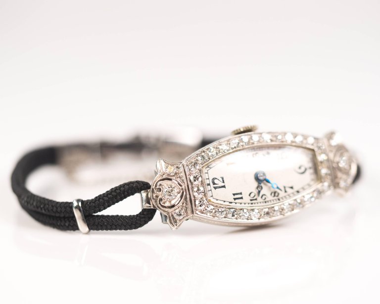 Concord Art Deco Diamond & Platinum Wrist Watch