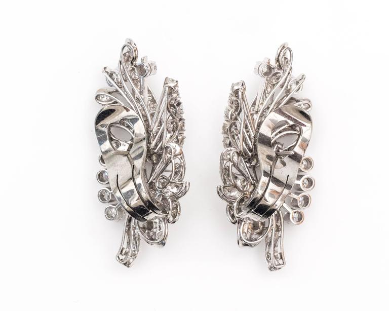 Art Deco Marquise Jade Platinum Earrings | Gem Gardener