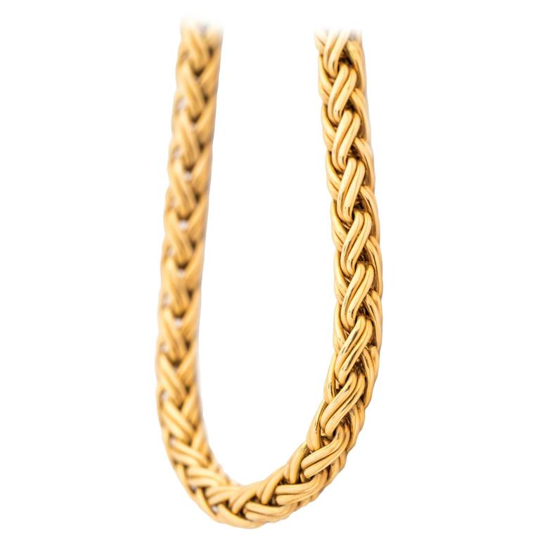 Mens Solid Gold Rope Chain Necklace | Stainless Steel Rope Chain Necklace -  18k Gold - Aliexpress