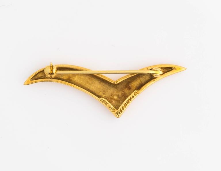 1980s Tiffany & Co. 18K Yellow Gold Seagull Pin