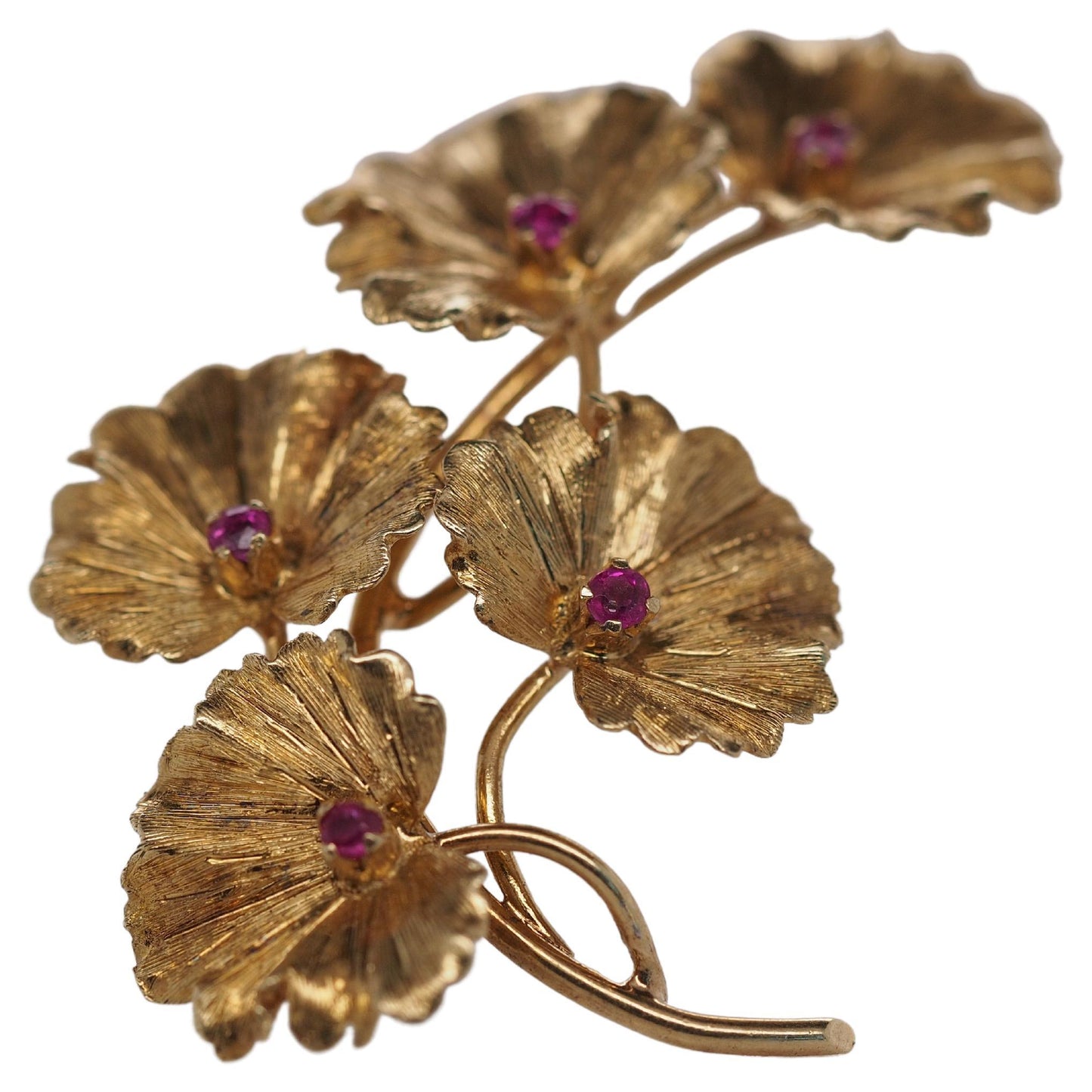 Smithworks Estate Jewelry 18K Yellow Gold Flower Pin with