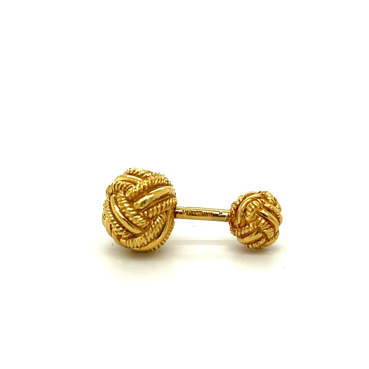 Tiffany & Co Schlumberger Woven Knot Cufflinks in 18k Yellow Gold